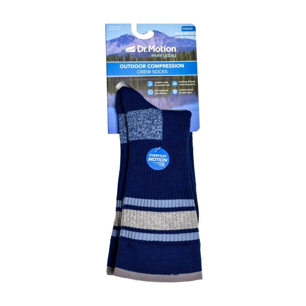 Dr. Motion - Varsity Top Stripe | Compression Outdoor Medium Weight Crew For Men