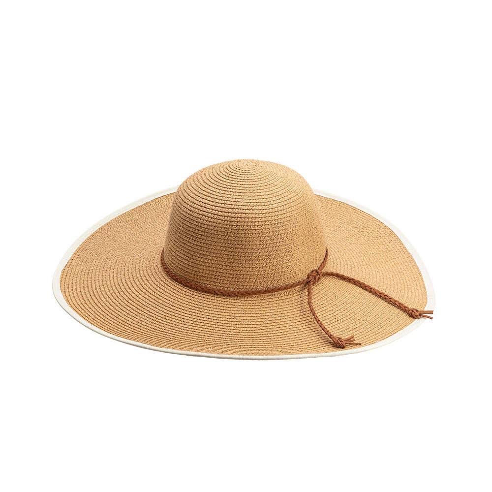 Melie Bianco - Brim Natural Straw Vegan Sun Hat