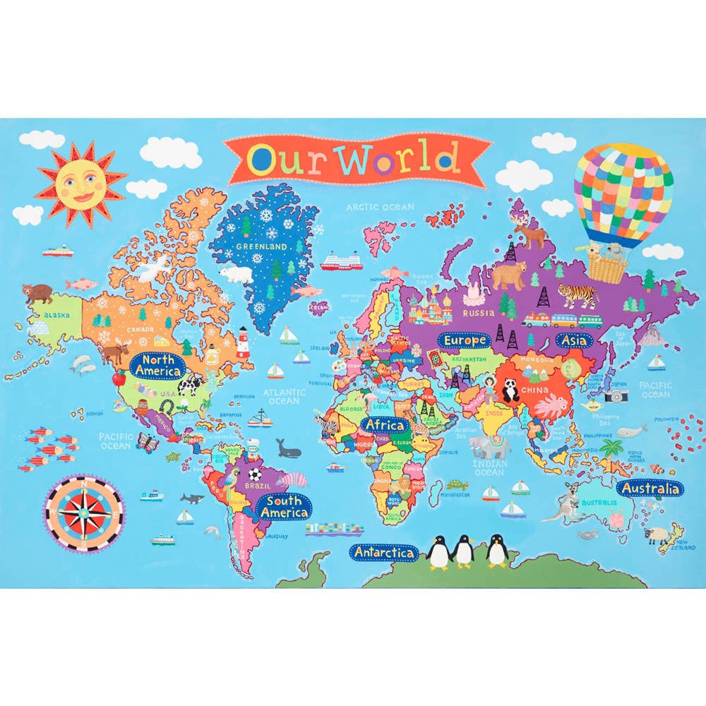 Waypoint Geographic - Kid's World 100 Piece Puzzle