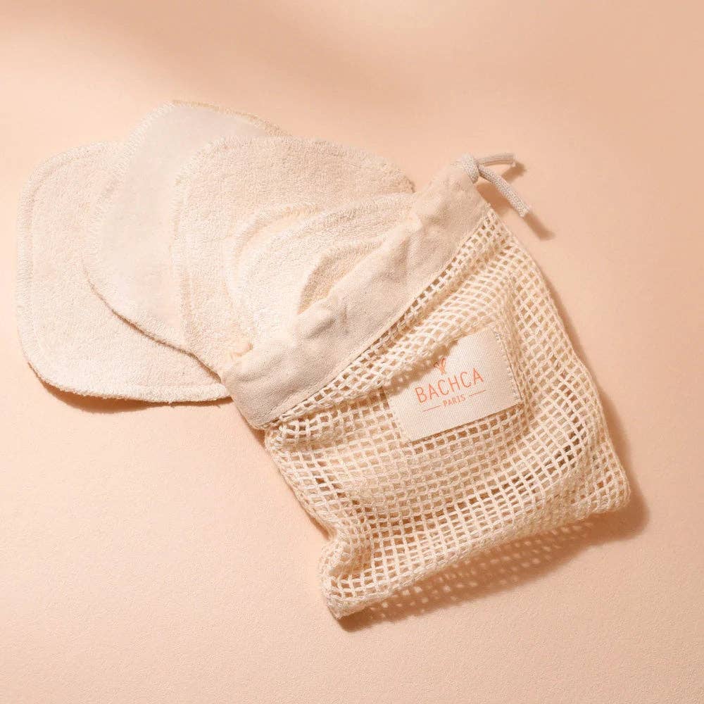 Bachca - Reusable Cotton Pads with Mesh Wash Bag