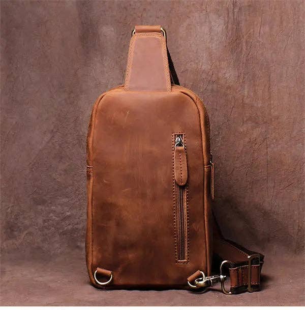 Steel Horse Leather - Erling Leather Sling Bag | Crossbody Leather Pack