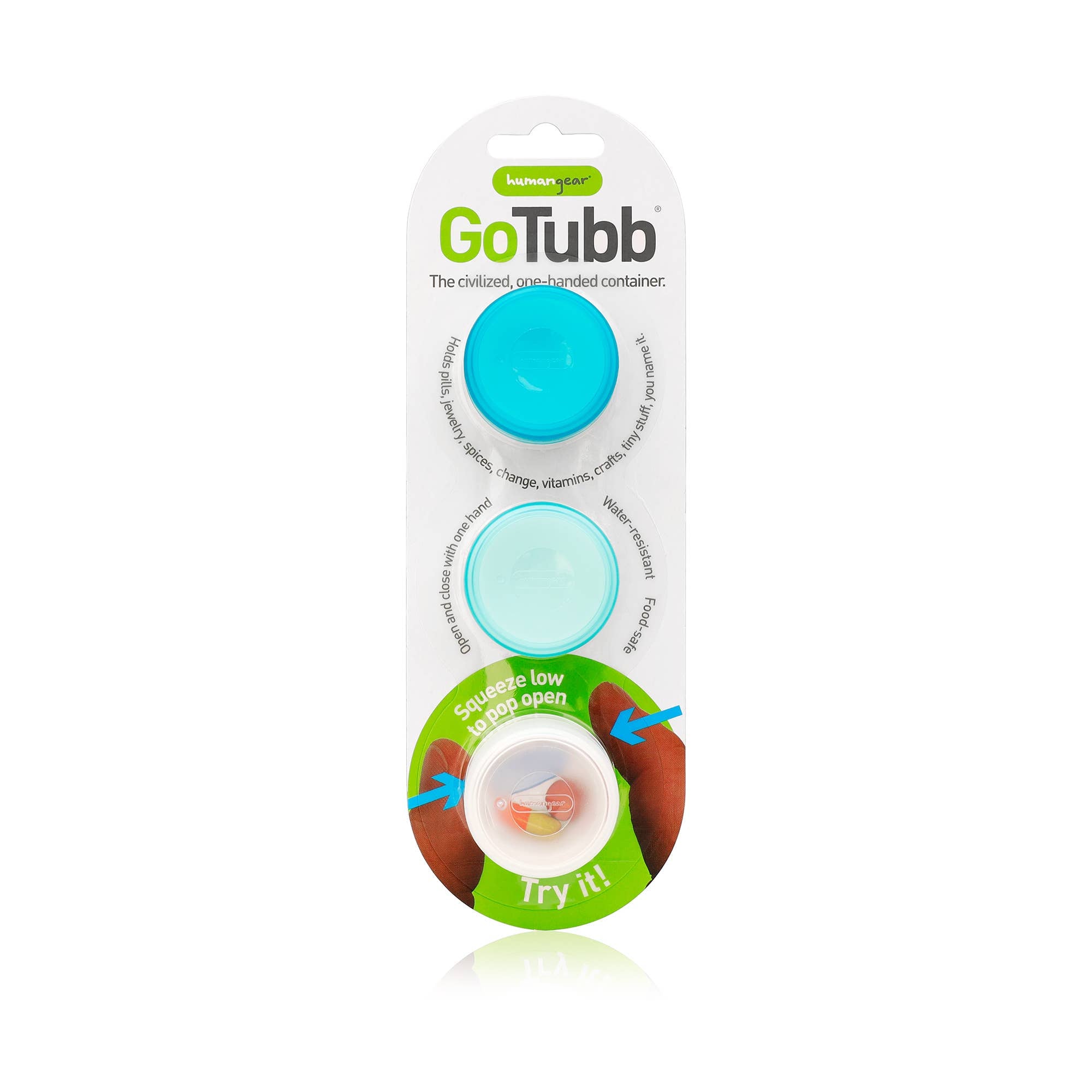 humangear - GoTubb 3-Pack - Reusable Storage Travel Container