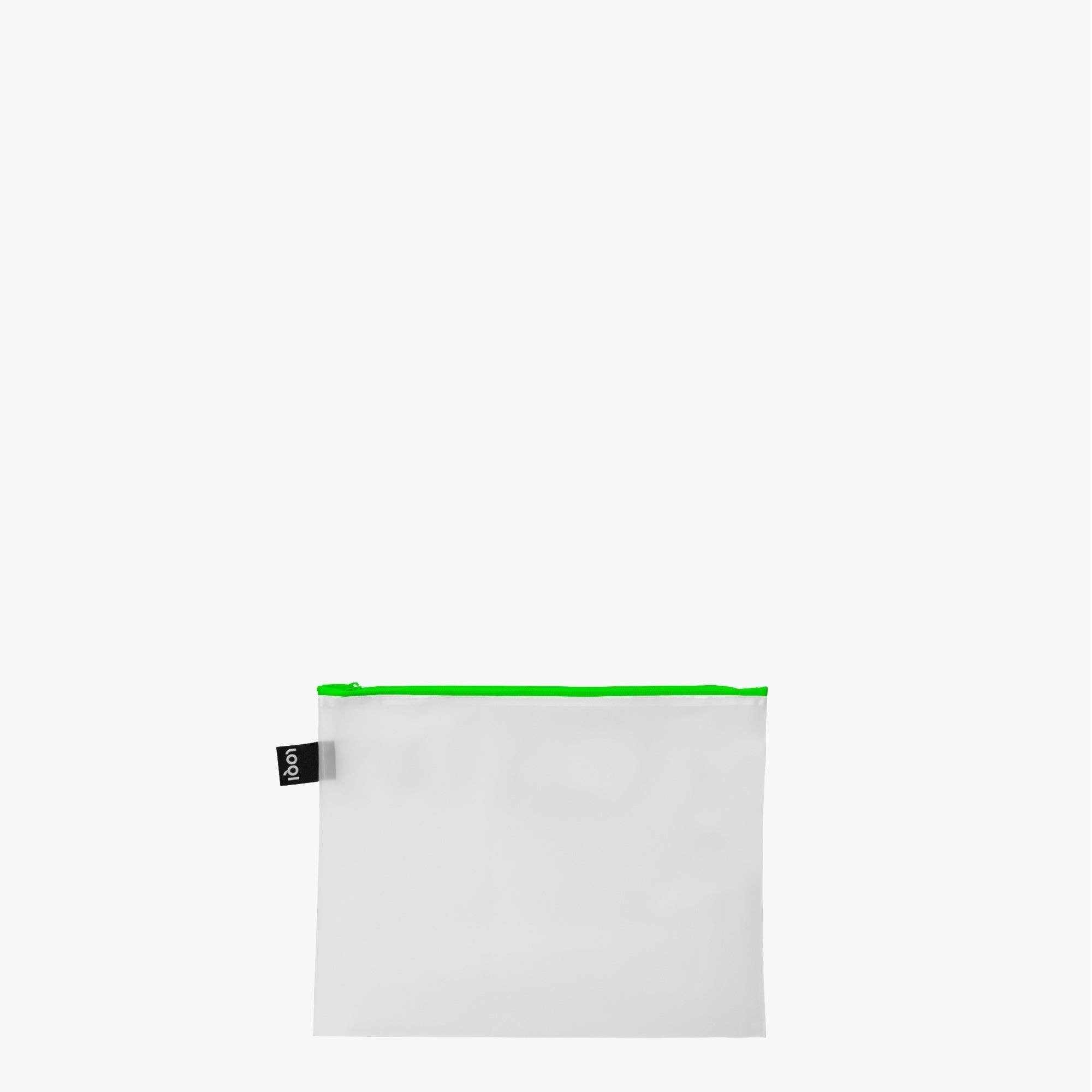 LOQI LLC - TRANSPARENT Milky Neon Zip Pockets