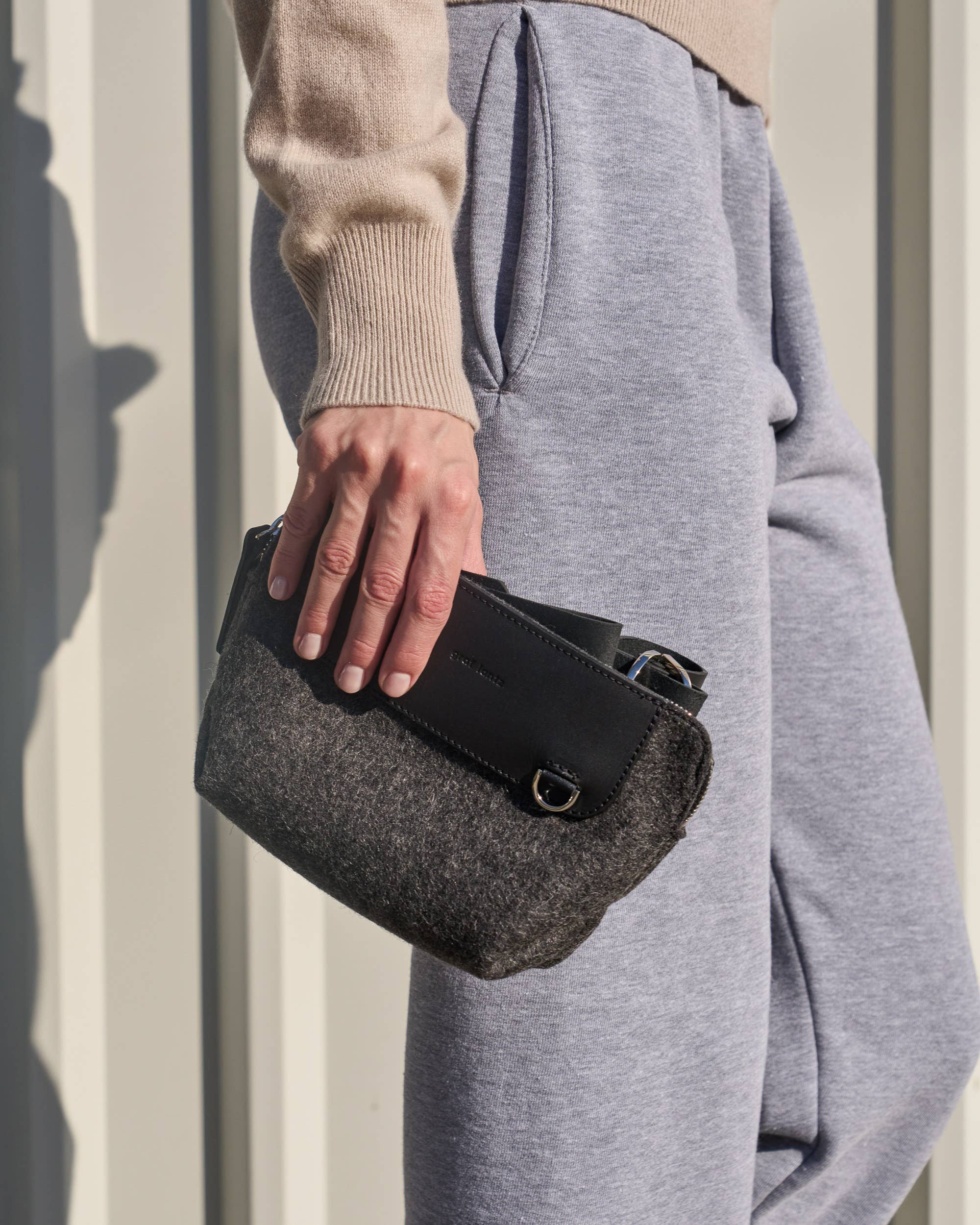 Graf Lantz - Bedford Merino Wool Belt Bag in Charcoal