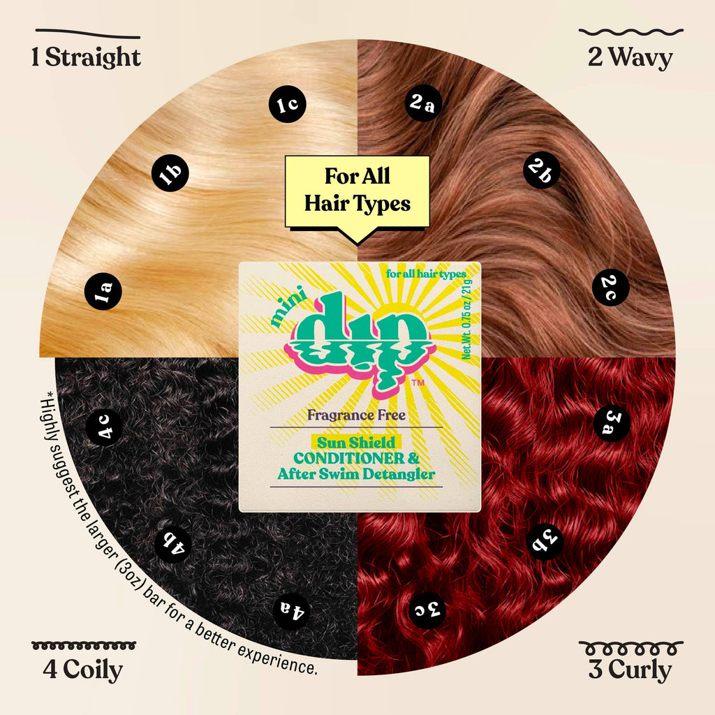 Dip - Mini Dip Sun Shield: Conditioner Bar & After Swim Detangler Fragrance Free