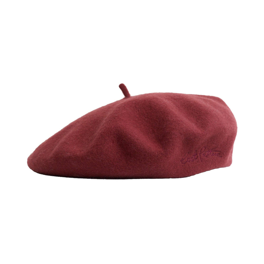 Lost Pattern NYC - "Bon Chic" Wool Beret- Bordeaux Red