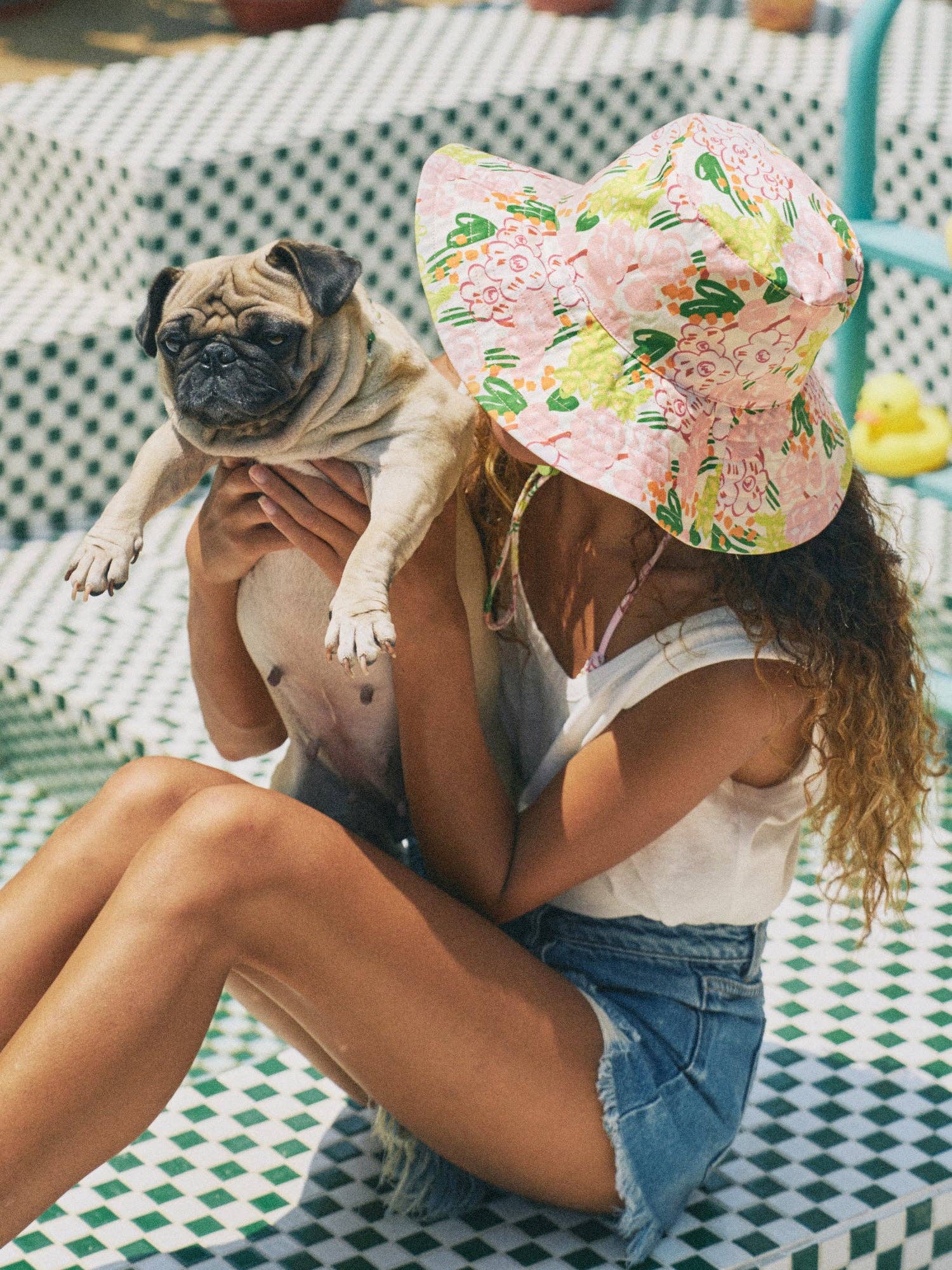 Lost Pattern NYC - "Le Jardin" Reversible Sun Hat - Green