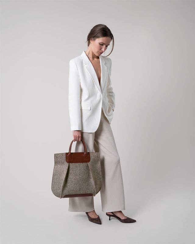 Graf Lantz - Frankie Merino Wool Tote - Ash Brown Sienna