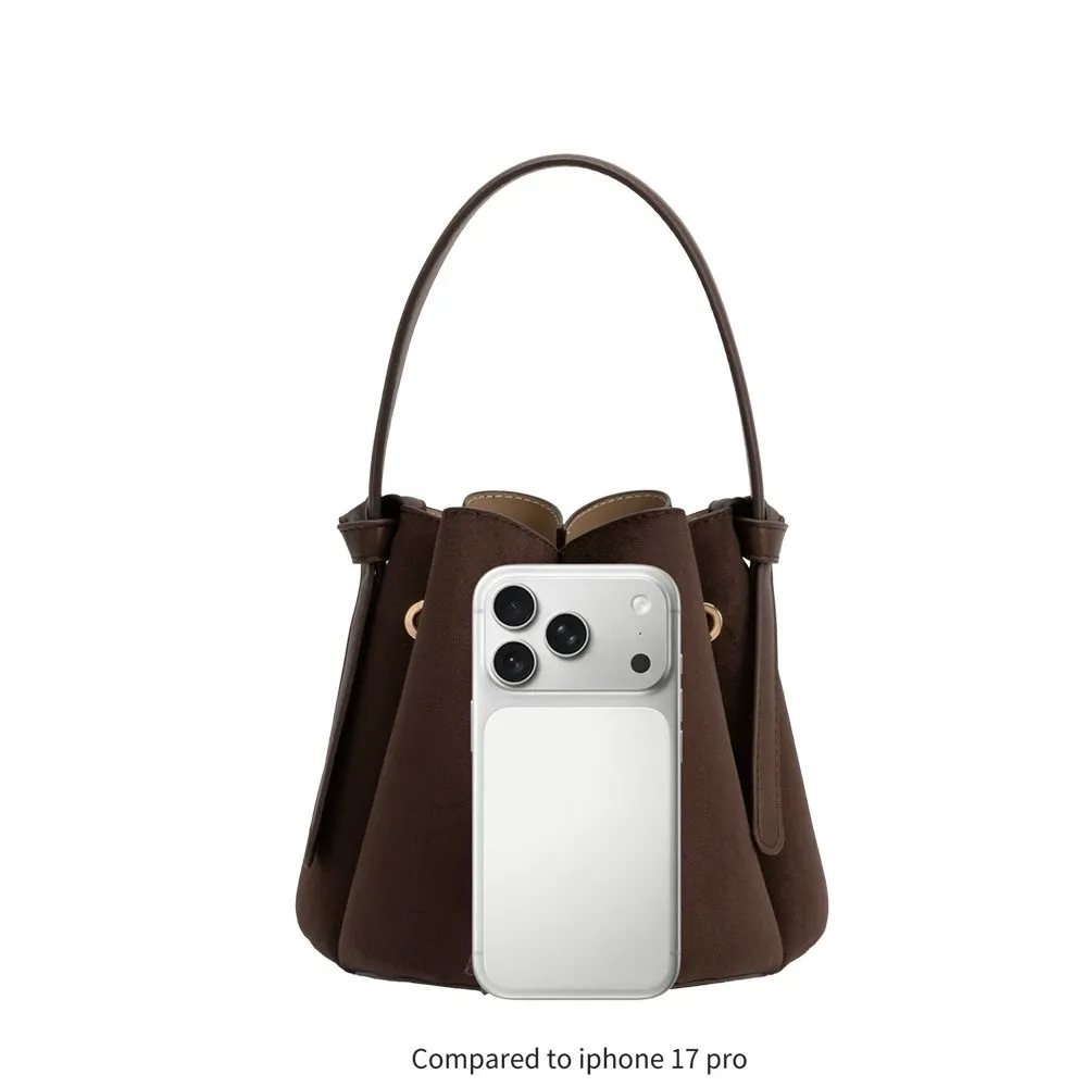 Melie Bianco - Laguna Mini Burgundy Recycled Vegan Suede Top Handle Bag