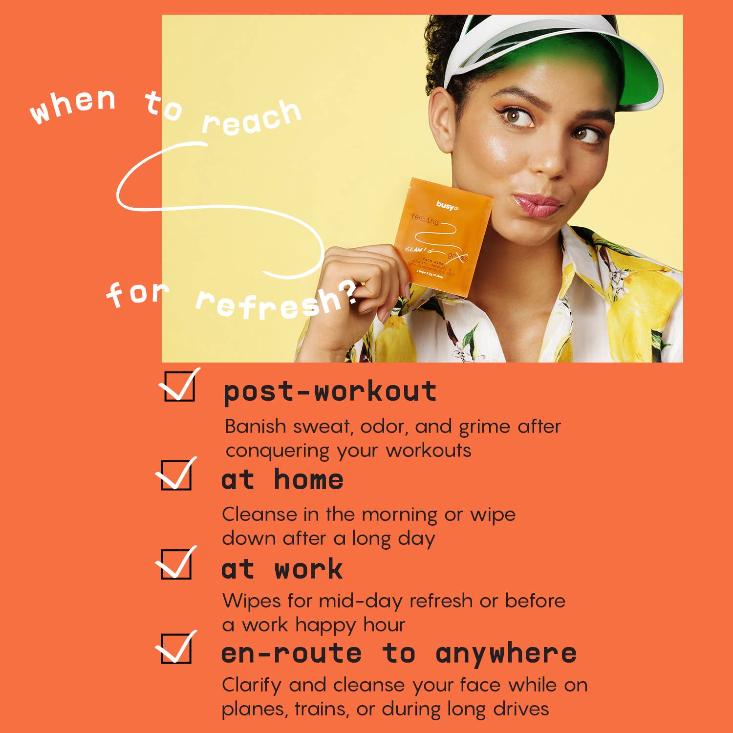 Busy Co - Refresh Face Wipes with AHA, BHA & Glycolic Acid