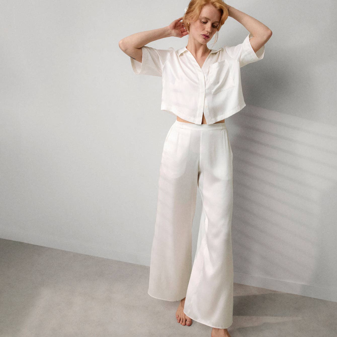 LUNYA - Washable Silk High Rise Pant Set