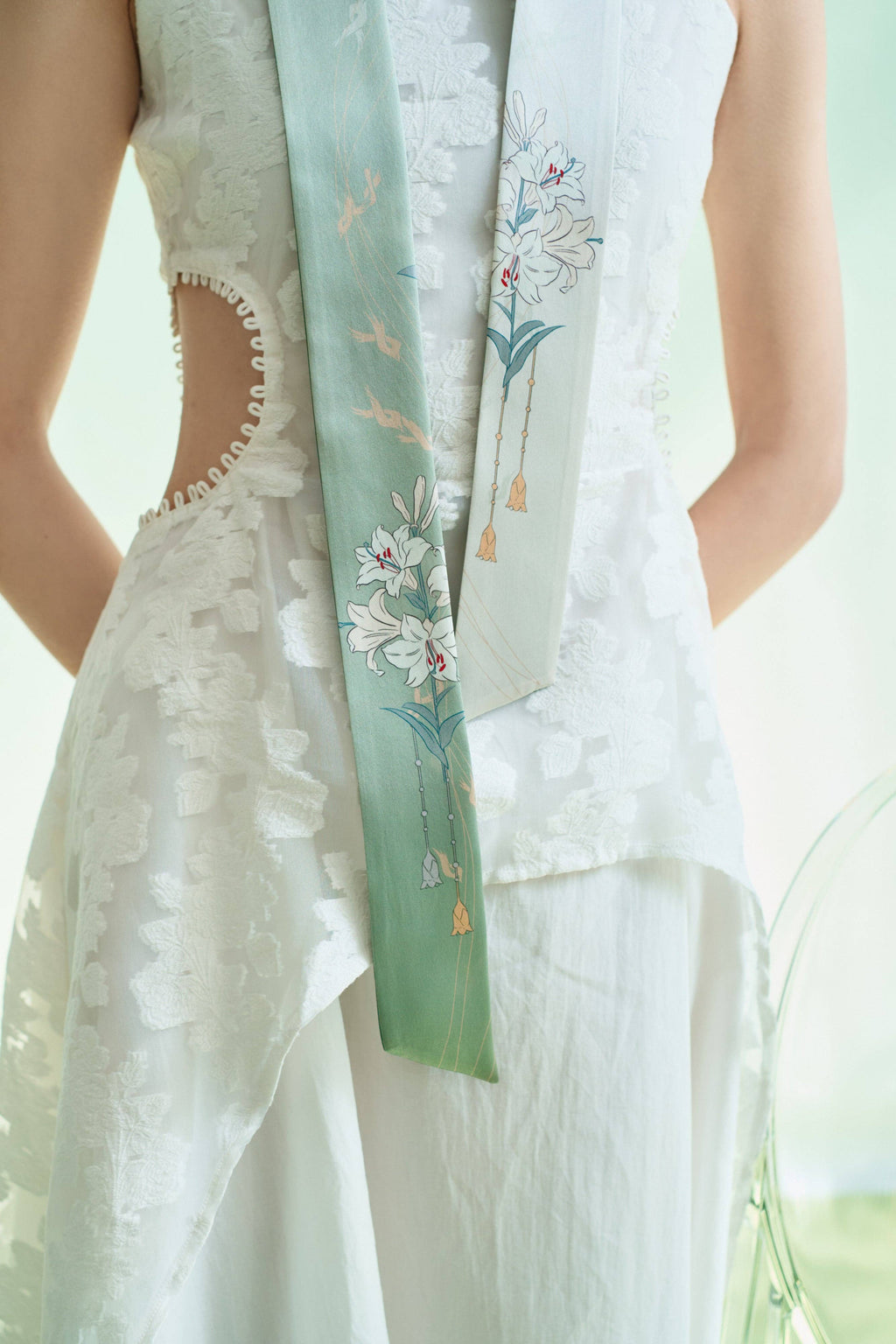 Lost Pattern NYC - "Lily" Silk Skinny Scarf