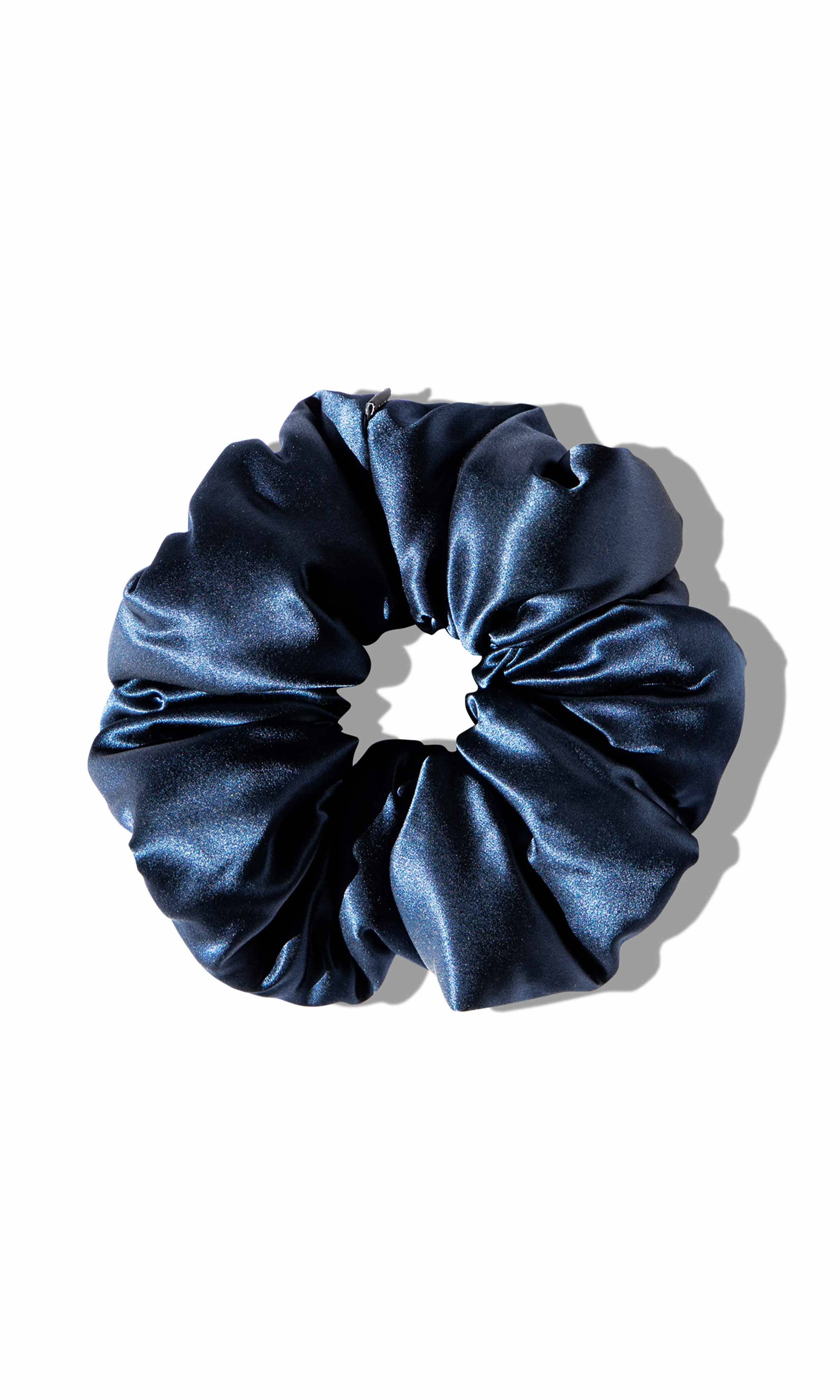 Drowsy Sleep Co. - Midnight Blue Silk Padded Scrunchie