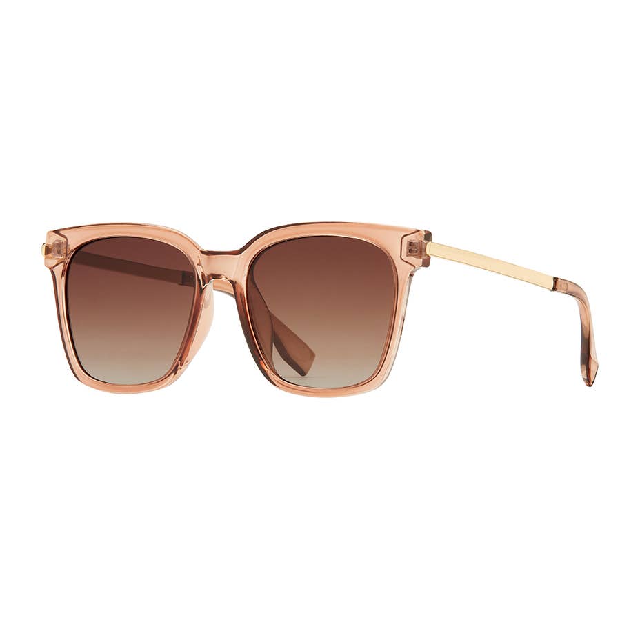 Blue Planet Eco-Eyewear - BP19605 -Everly - Crystal Brown / Gold / Gradient Brown Pol.