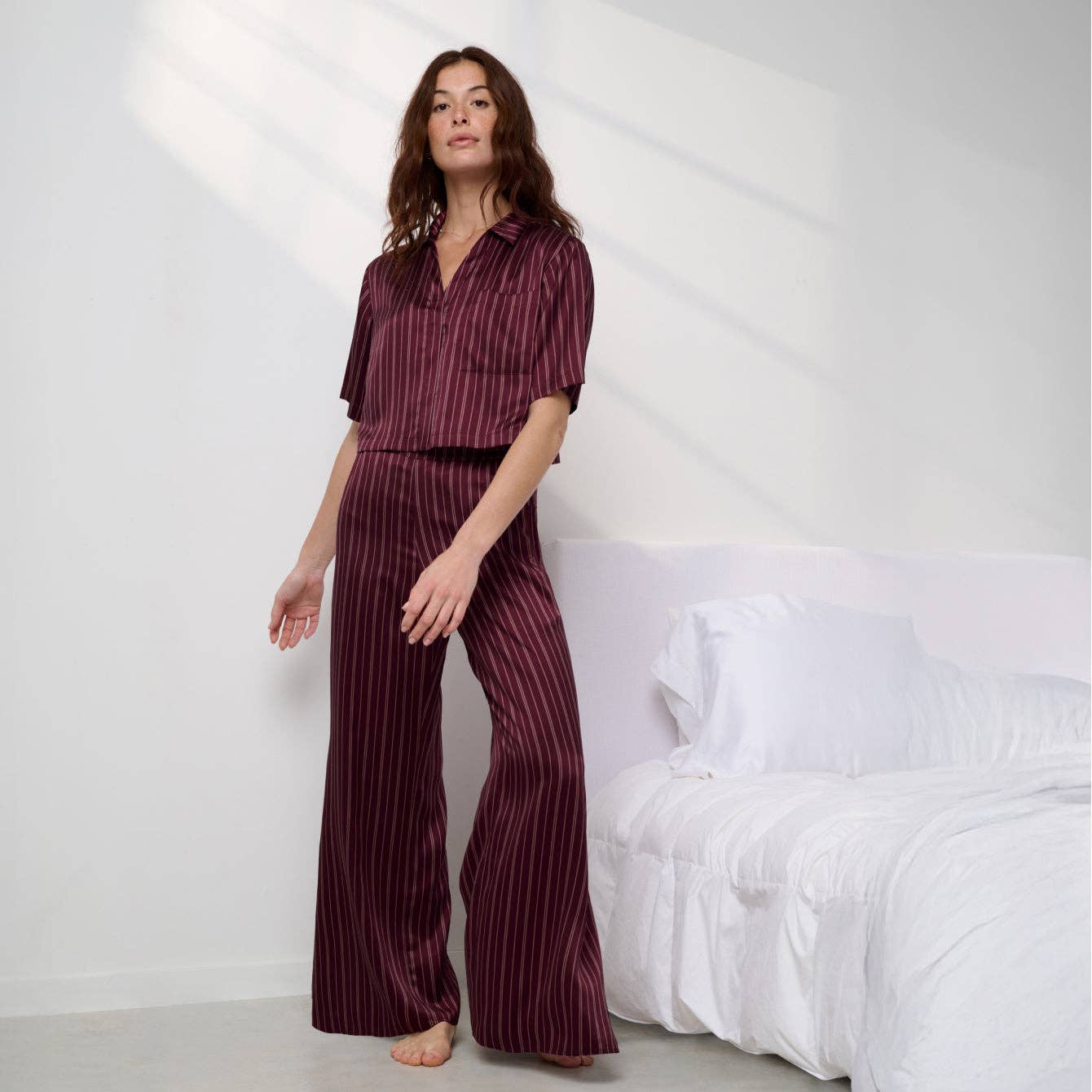 LUNYA - Washable Silk High Rise Pant Set