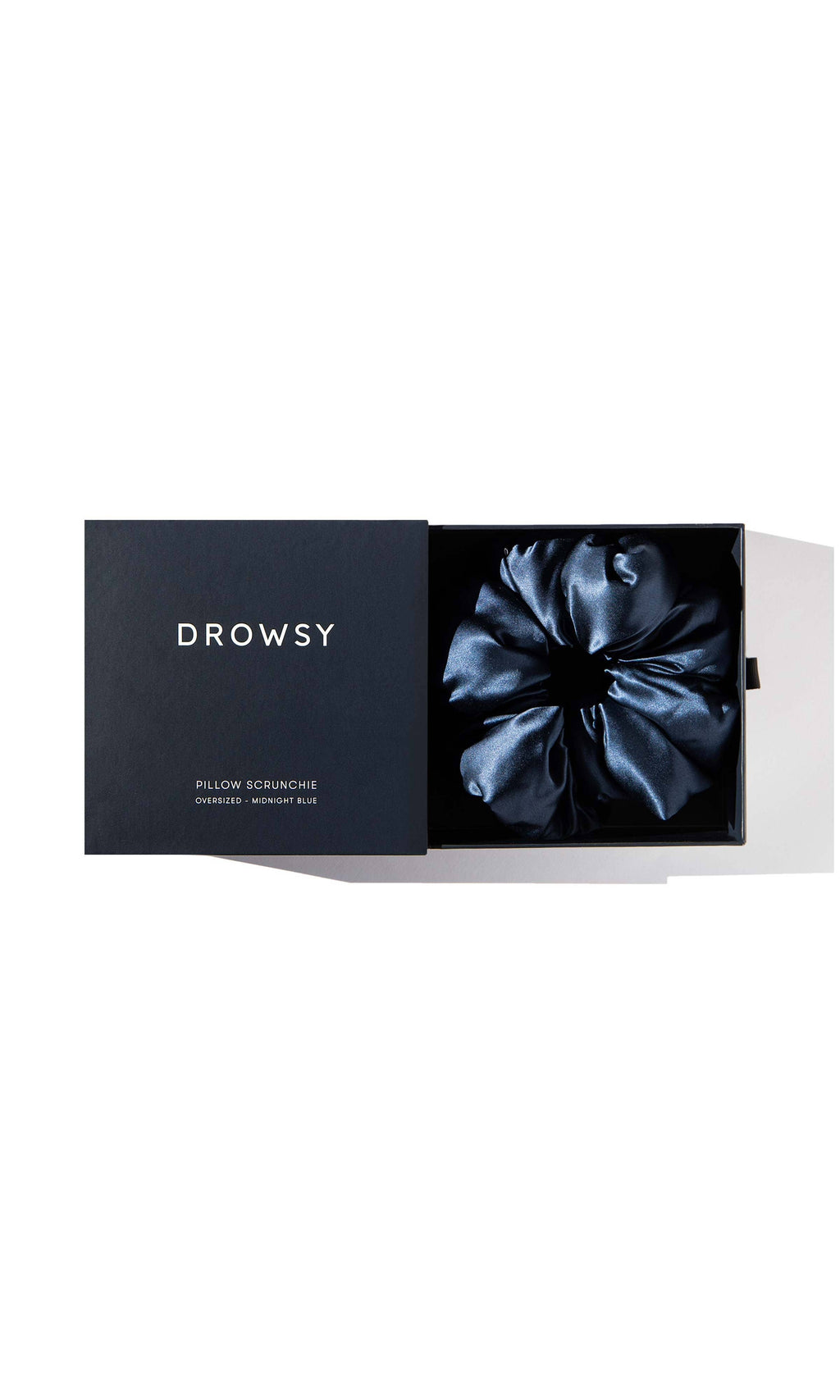 Drowsy Sleep Co. - Midnight Blue Silk Padded Scrunchie
