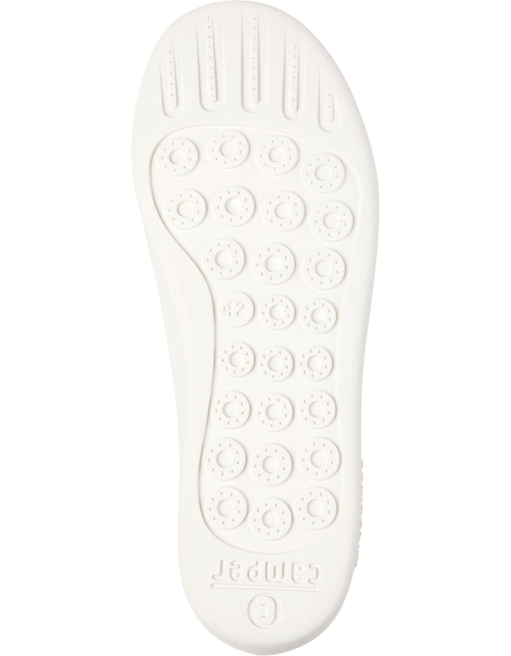 White shoe sole on a white background