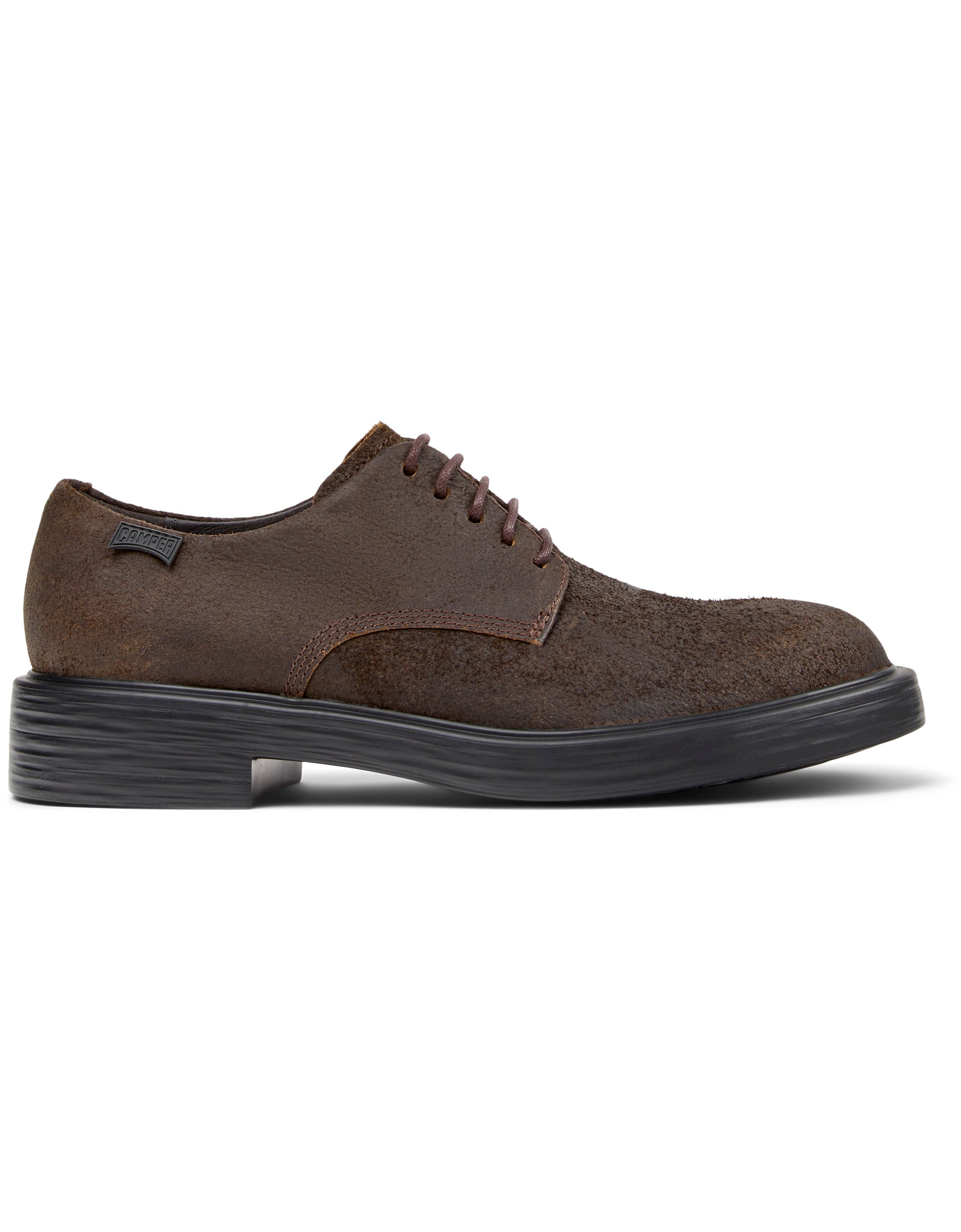 Brown shoes on a white background