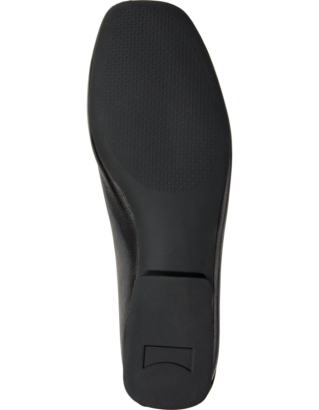 Black shoe sole on a white background
