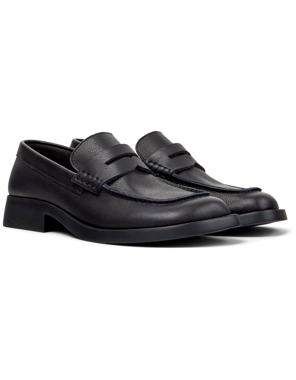 Pair of Black shoes on white background