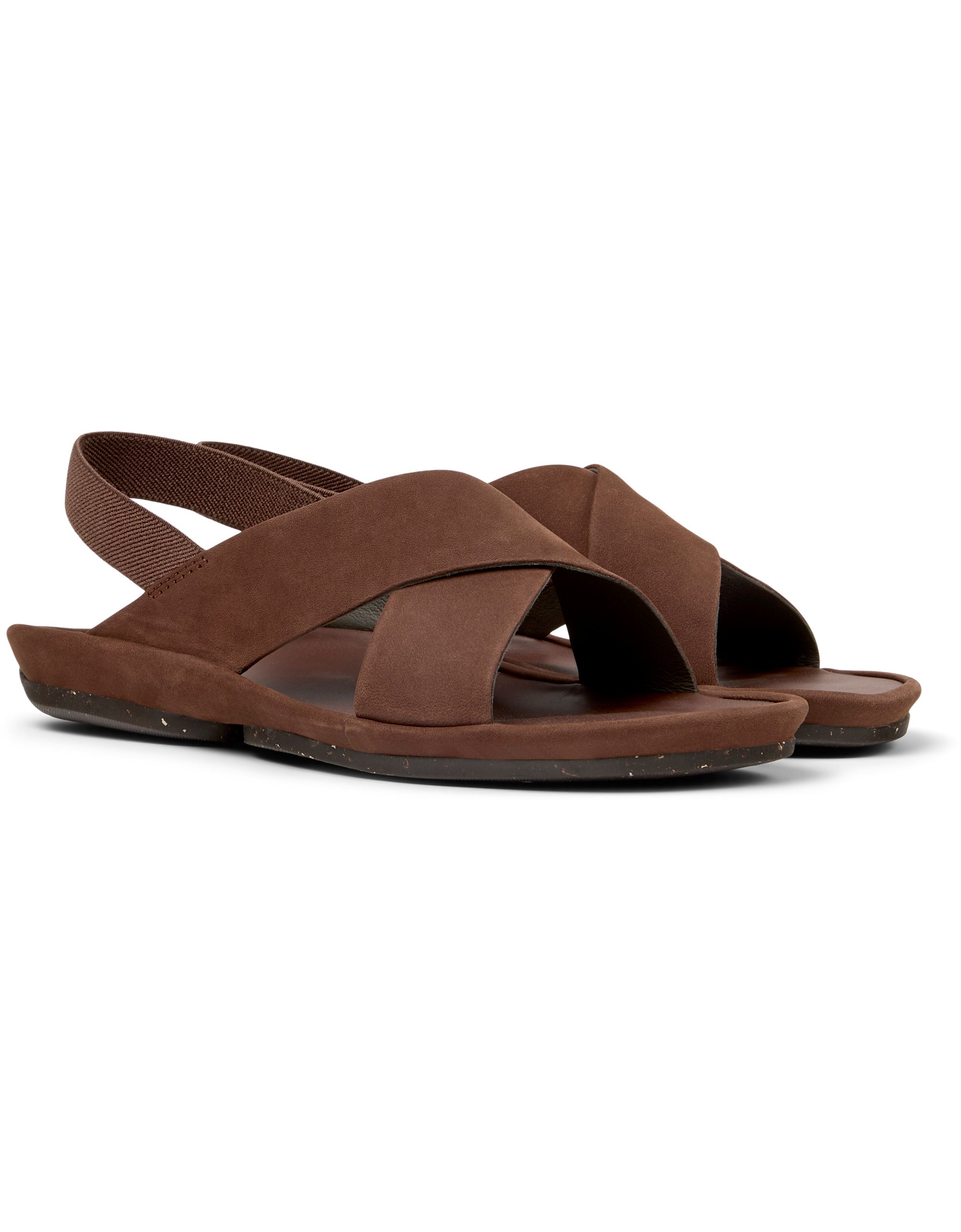 Brown sandal on white background