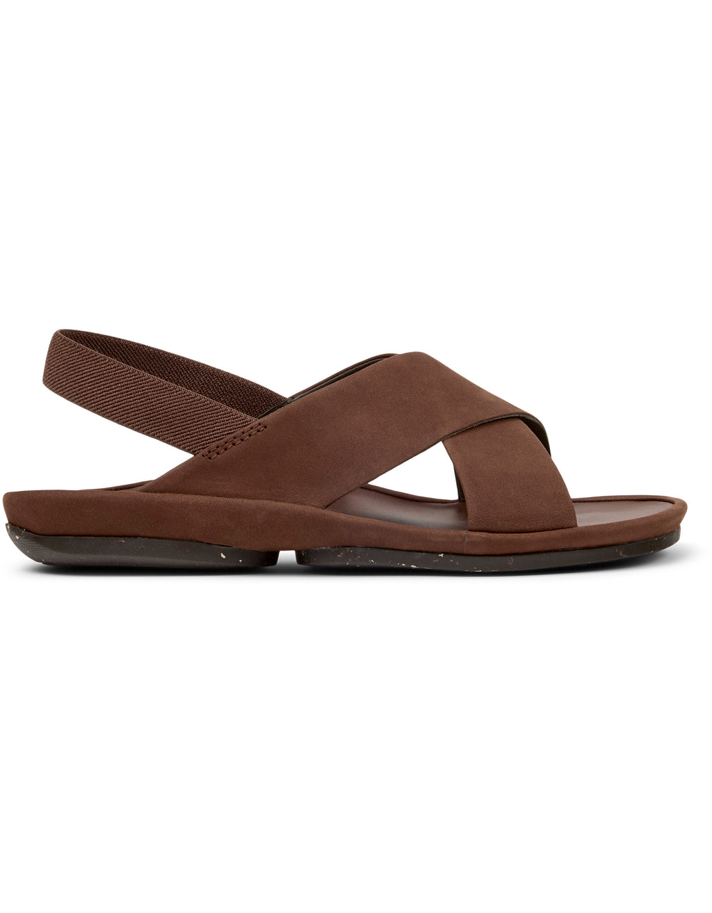 Brown sandal on a white background