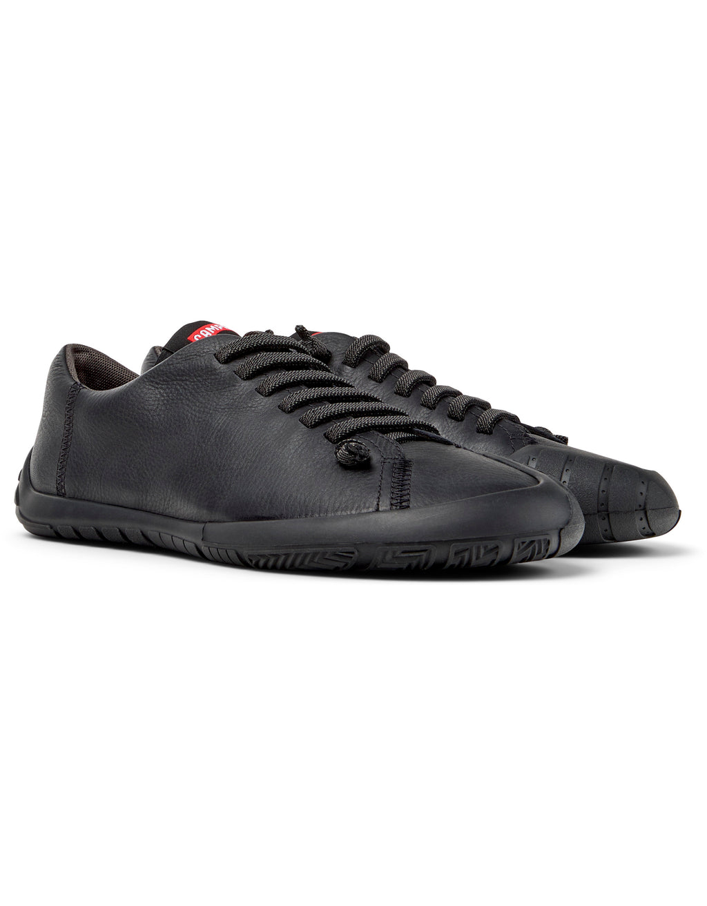 Black sneakers on a white background