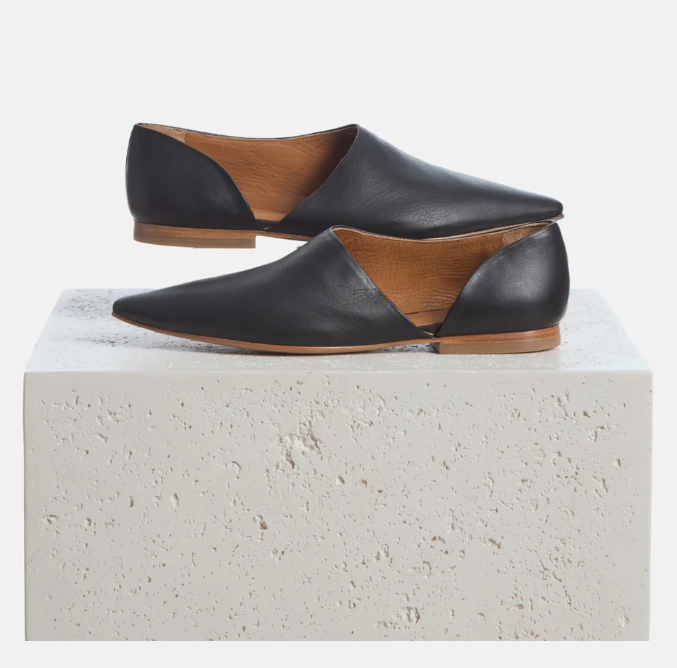 Coclico - Demi D'Orsay Flat - Black Leather