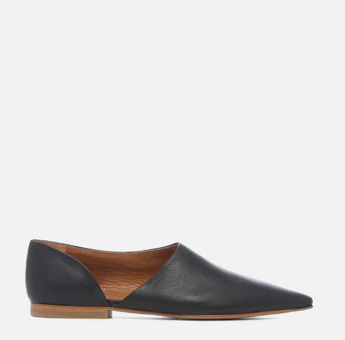 Coclico - Demi D'Orsay Flat - Black Leather