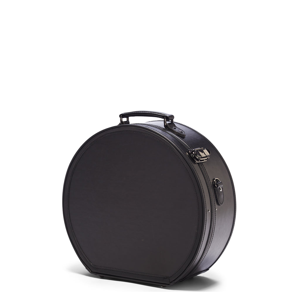 Black hatbox on white background