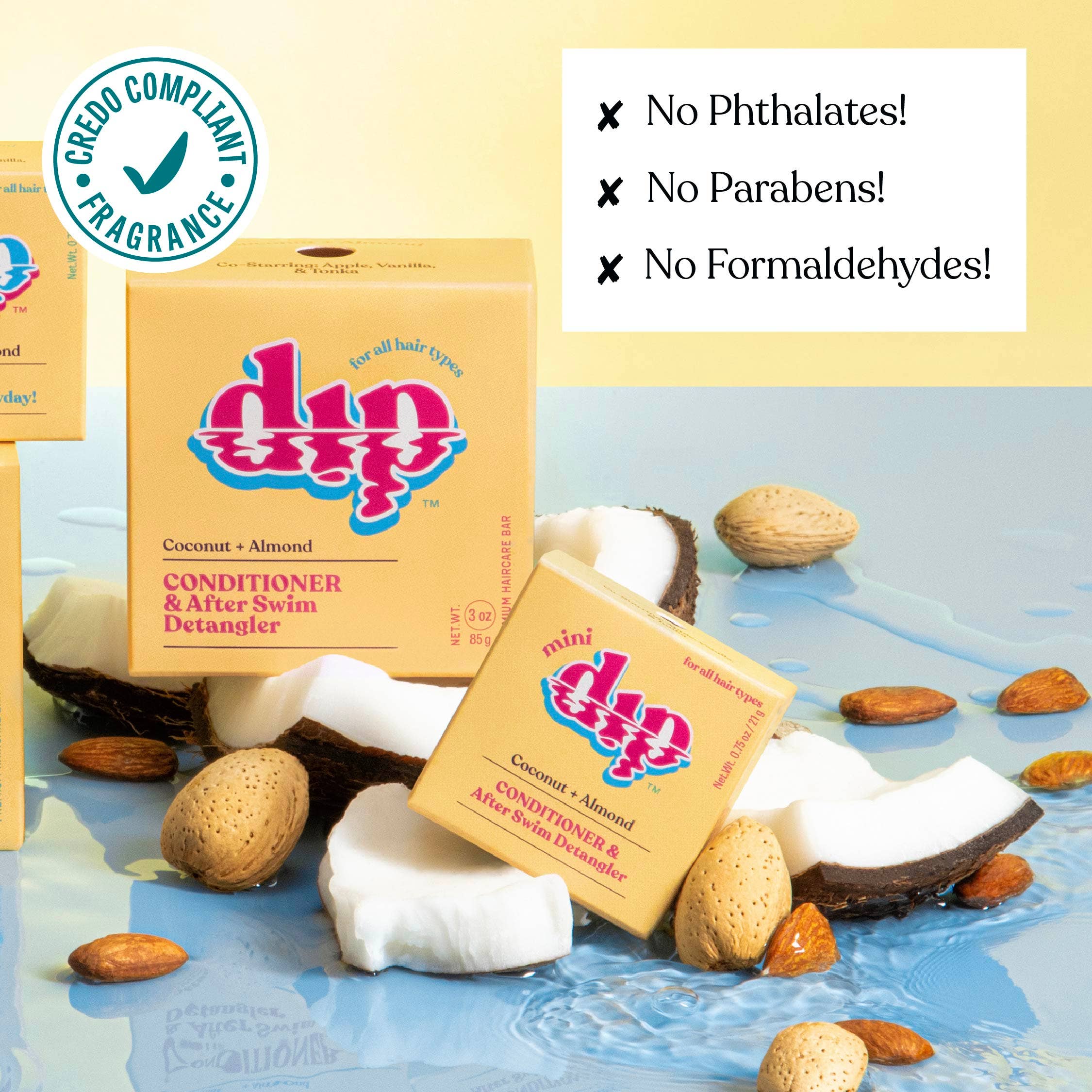 Dip - Dip Conditioner Bar & After Swim Detangler - Coconut & Almond