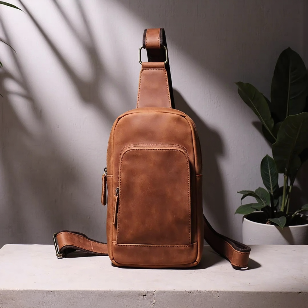 Steel Horse Leather - Erling Leather Sling Bag | Crossbody Leather Pack
