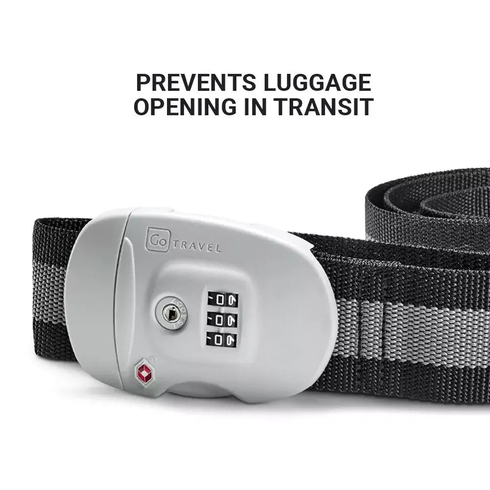 Go Travel Combi Luggage Strap TSA (Black)
