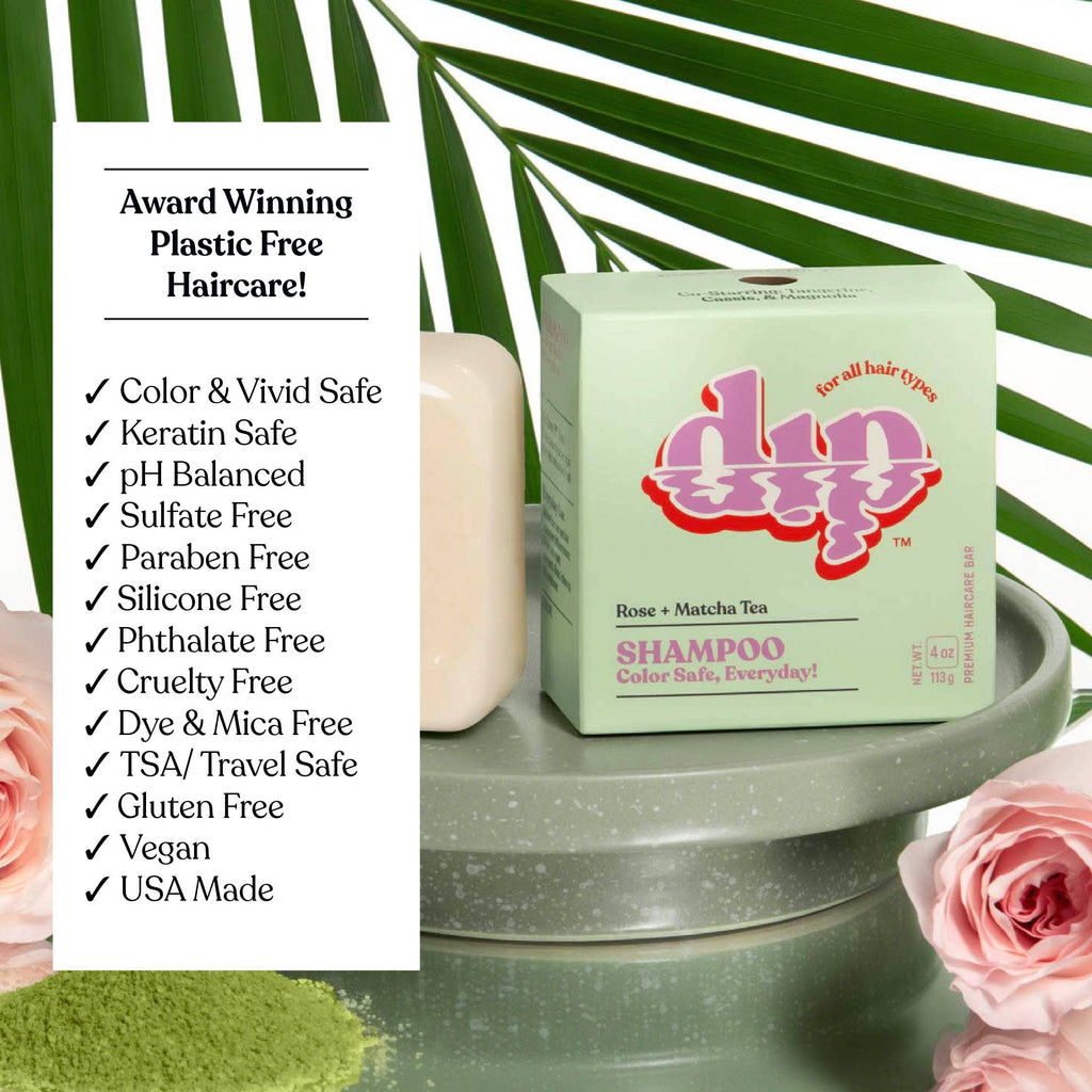 Dip - Dip Shampoo Bar: Color Safe, Everyday - Rose & Matcha Tea