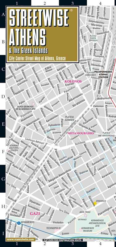 Simon & Schuster - Streetwise Athens & The Greek Islands Map by Michelin