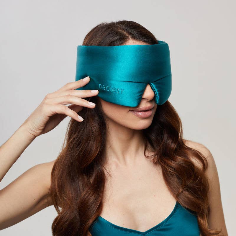 Drowsy Sleep Co. - Green Sapphire - Eyelash Protecting Mask