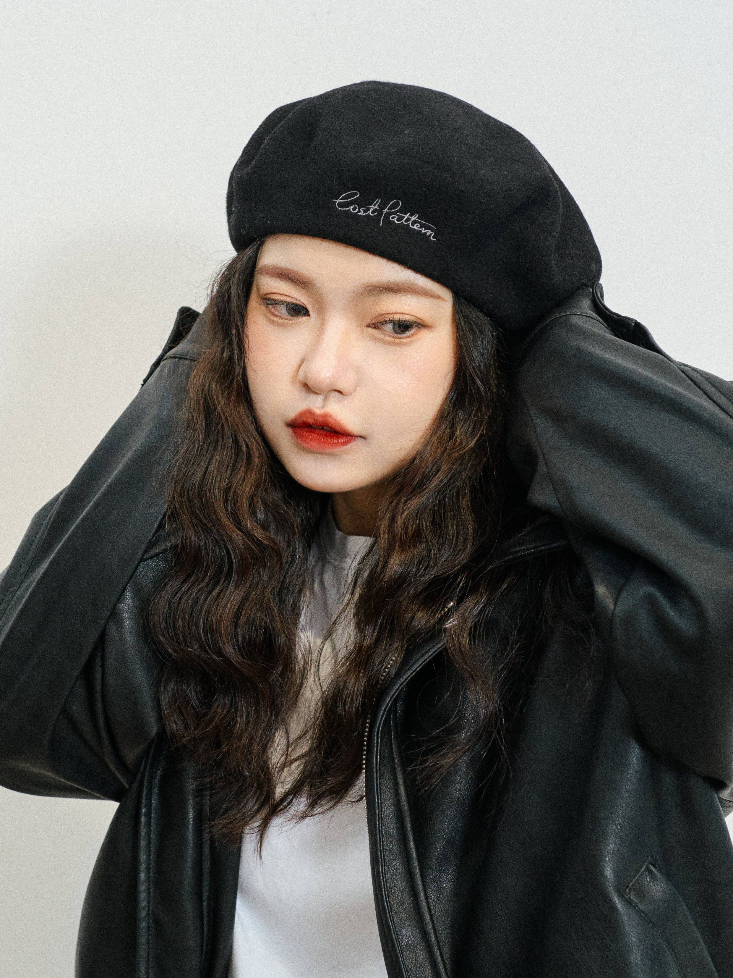 Lost Pattern NYC - "Bon Chic" Wool Beret - Black