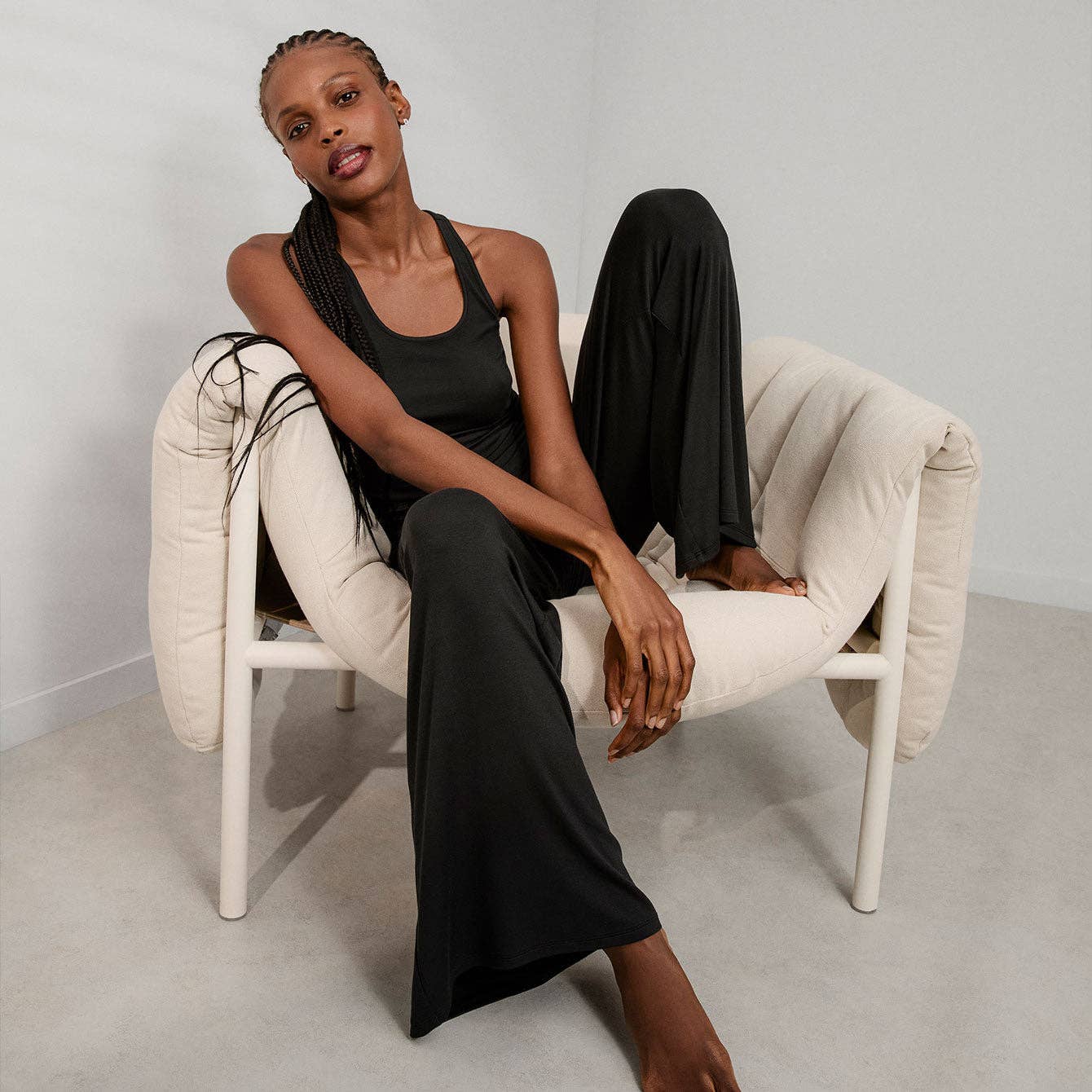 LUNYA - Soft Modal Rib Foldover Pant