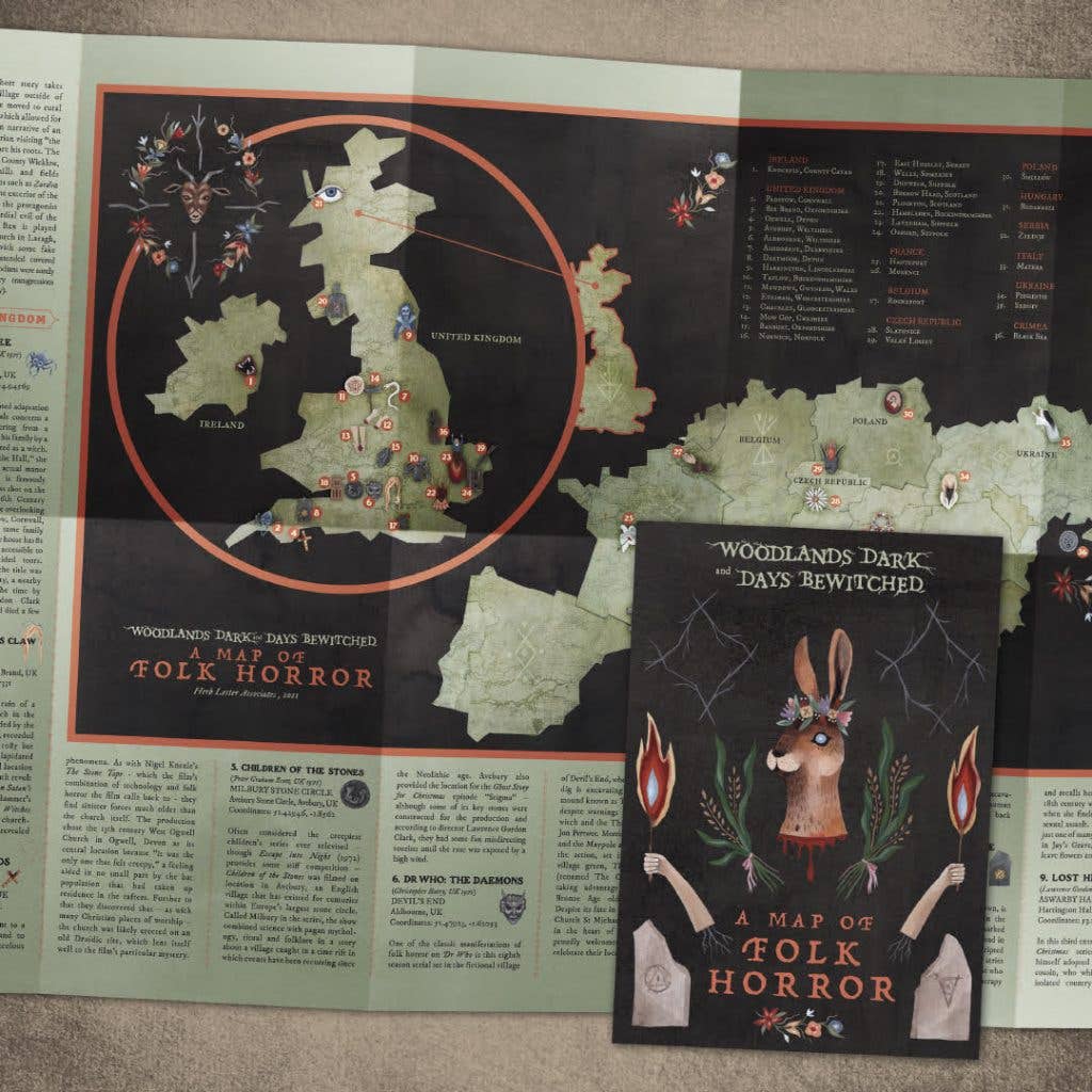 Herb Lester Associates - Woodlands Dark and Days Bewitched - England Horror Map
