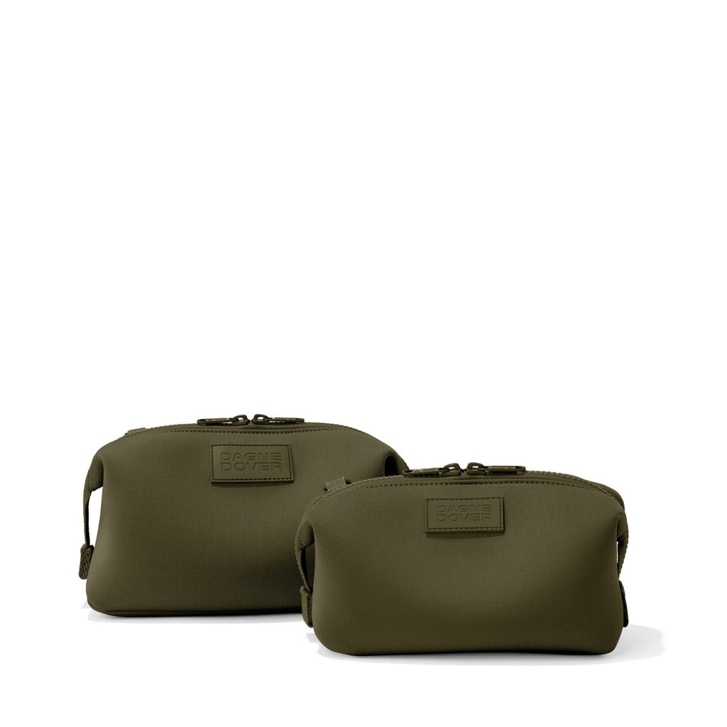 Dagne Dover - Hunter Toiletry Bag in Dark Moss, Small