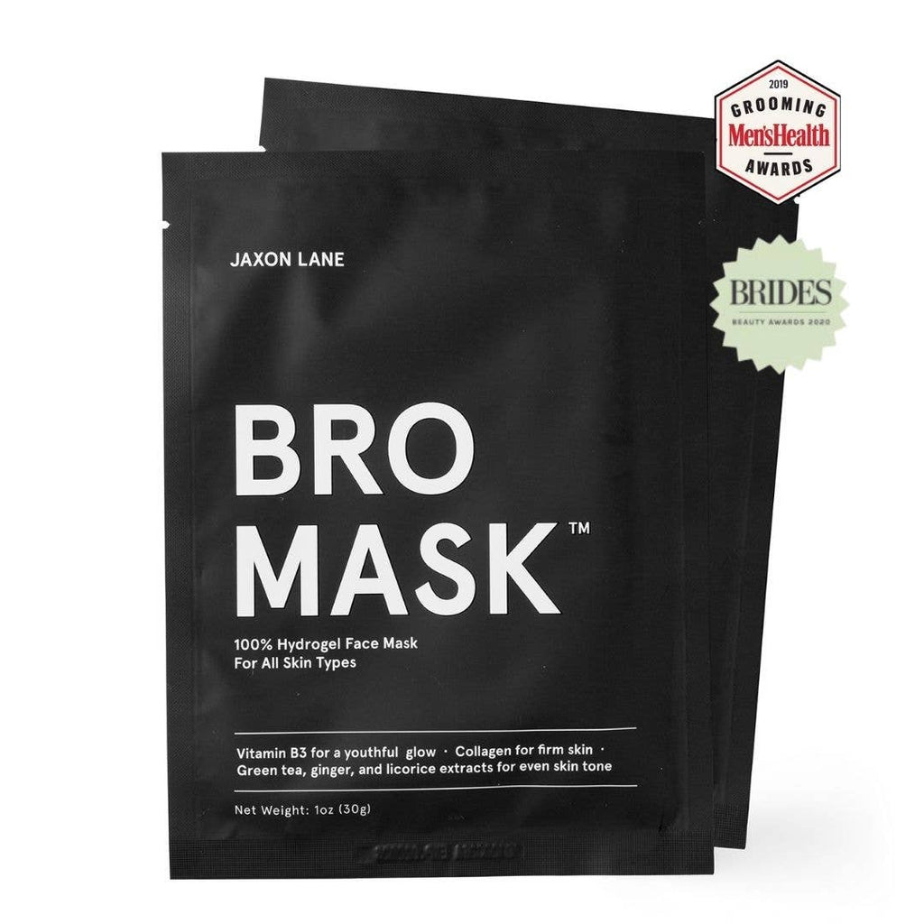 JAXON LANE - BRO MASK Hydrogel Face Mask Sheet Mask Men's Skin Care (4 Pack)