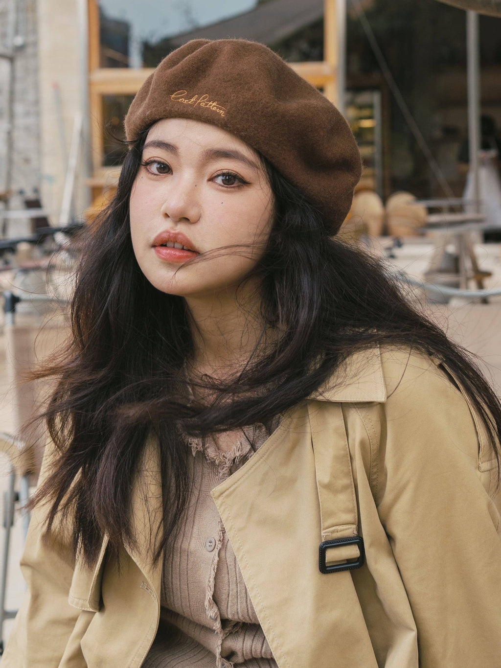 Lost Pattern NYC - "Bon Chic" Wool Beret - Chestnut