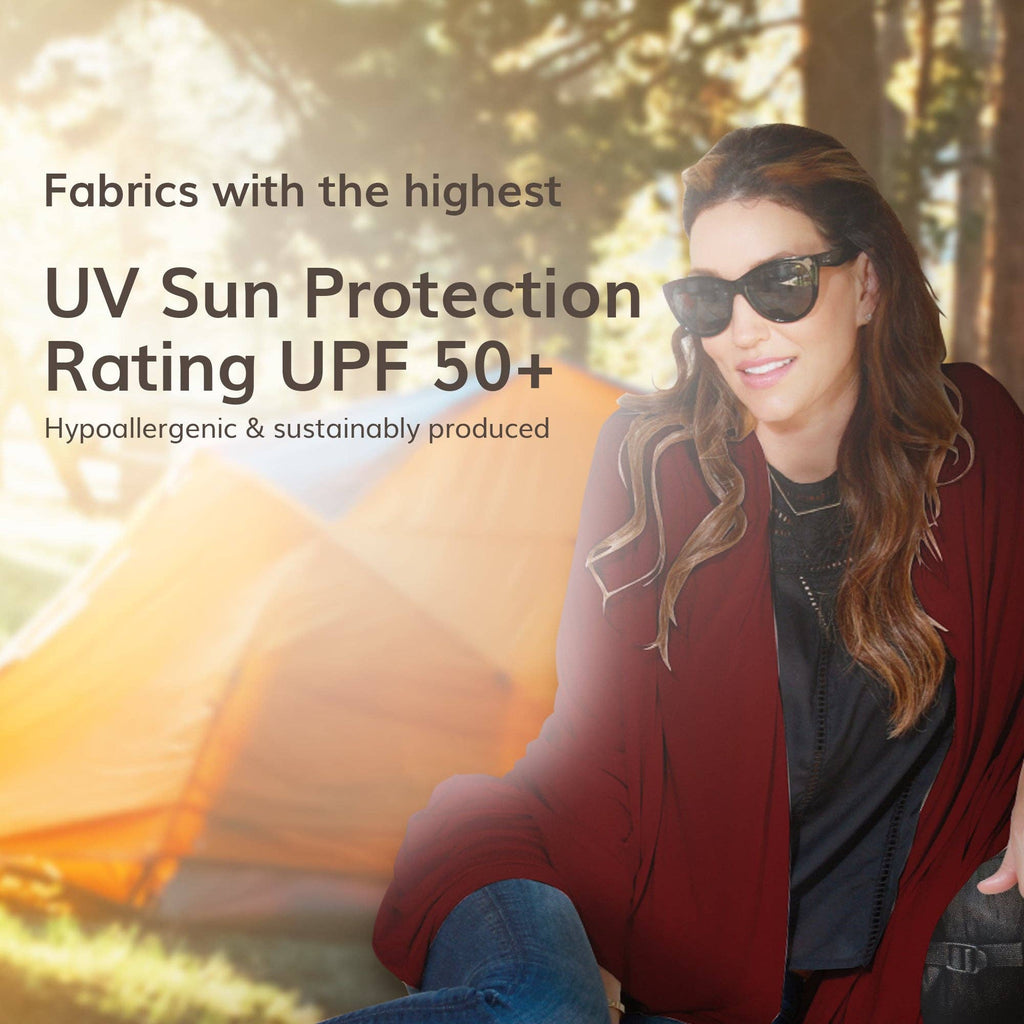 HappyLuxe - Wayfarer Travel Wrap and Shawl | Cabernet Red