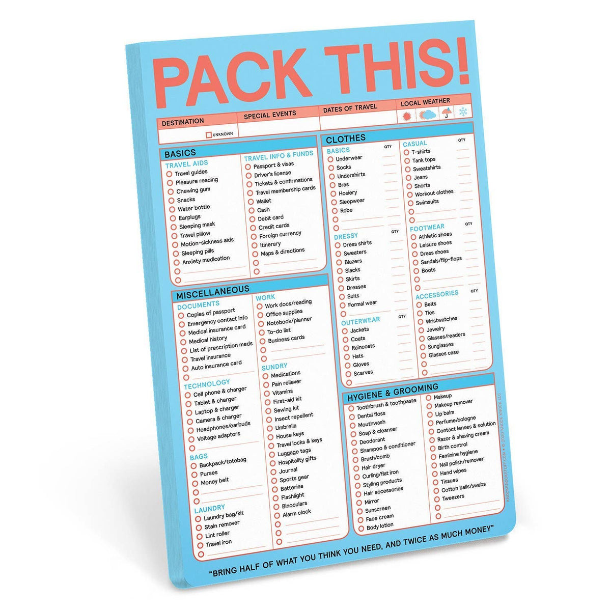 Hachette Book Group - Pack This Pad