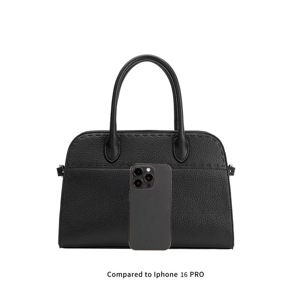Melie Bianco - Marlo Black Recycled Vegan Leather Crossbody Bag