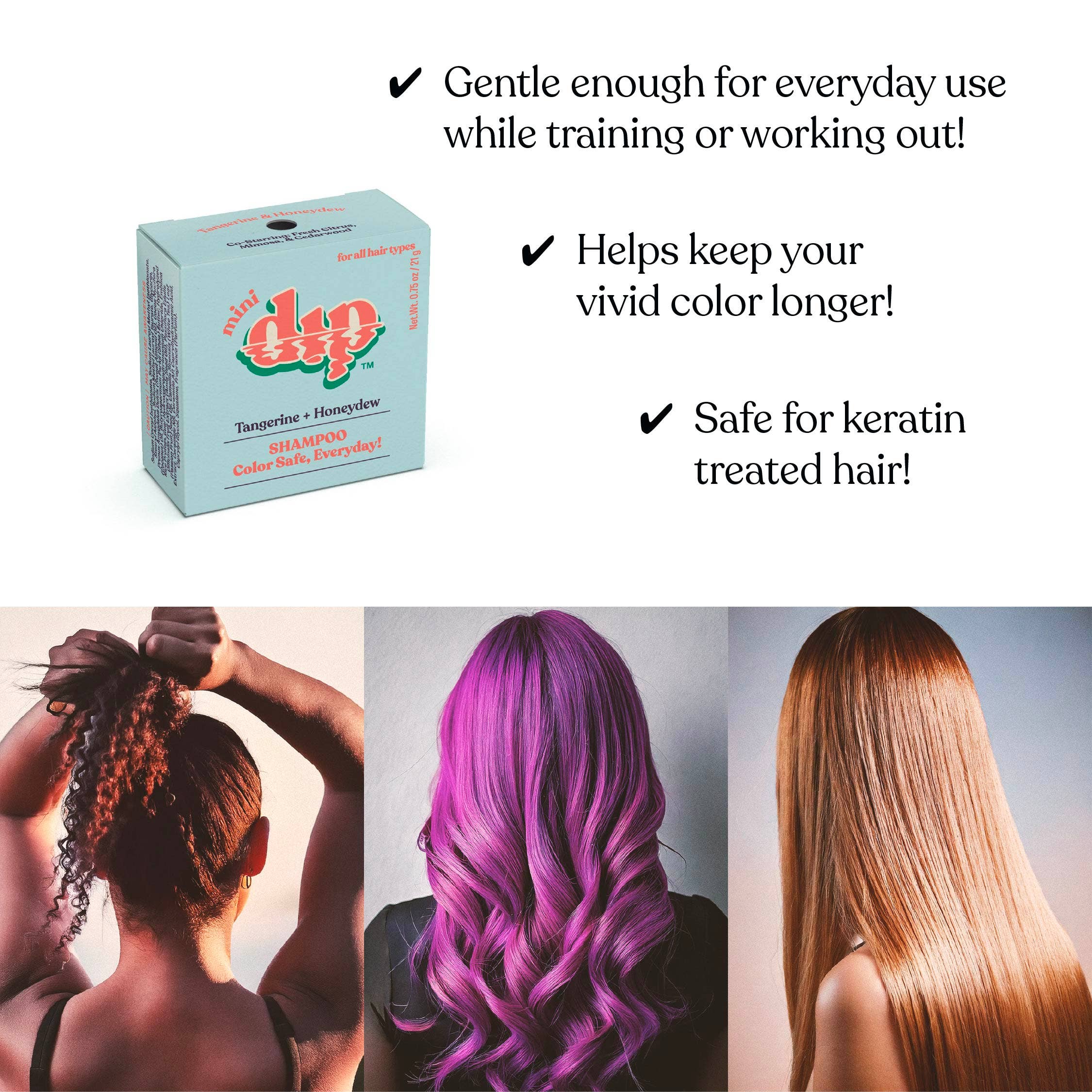 Dip - Mini Dip Shampoo Bar: Color Safe, Everyday - Tangerine & Honeydew