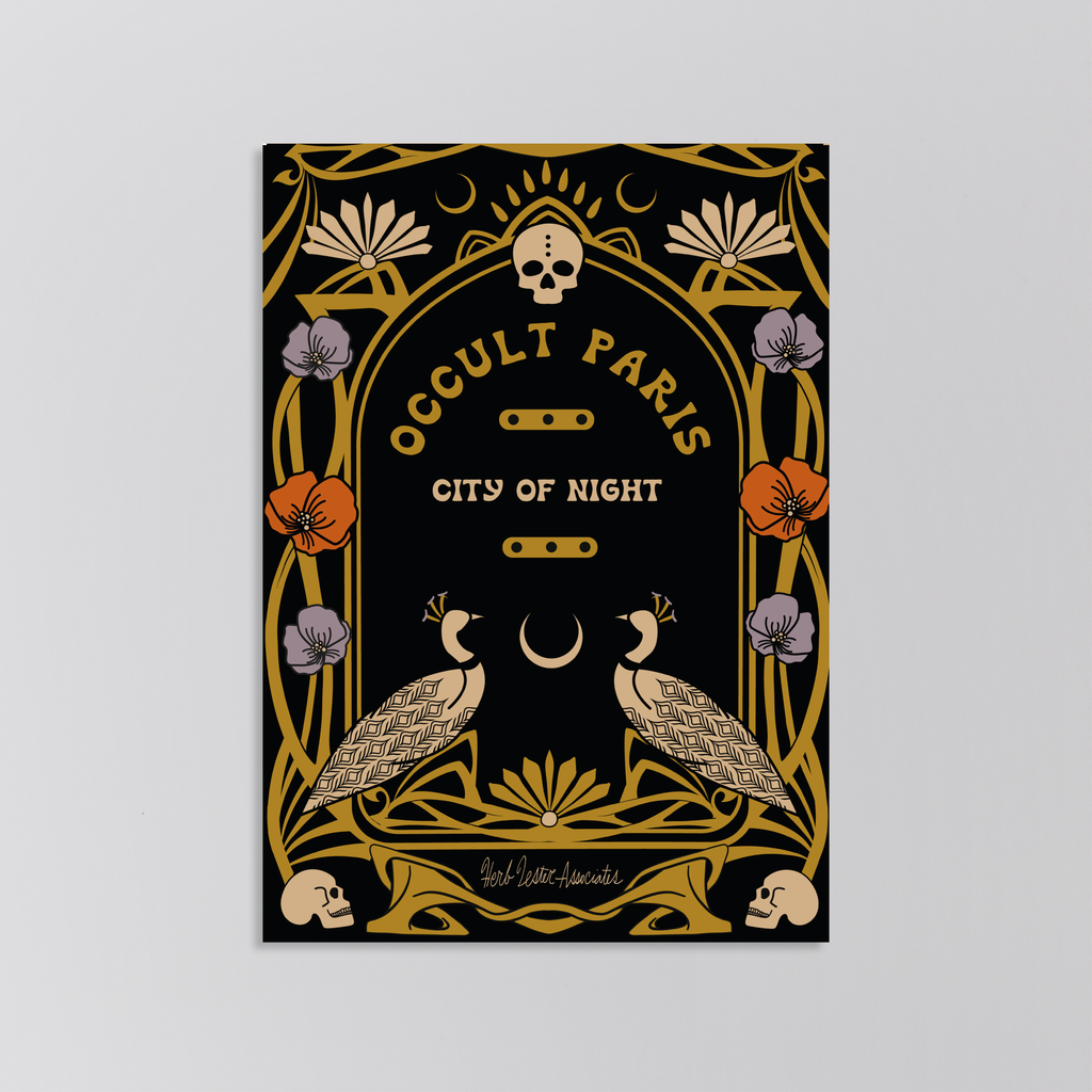 Herb Lester Associates - Occult Paris: City of Night - Art Map & Cultural Guide