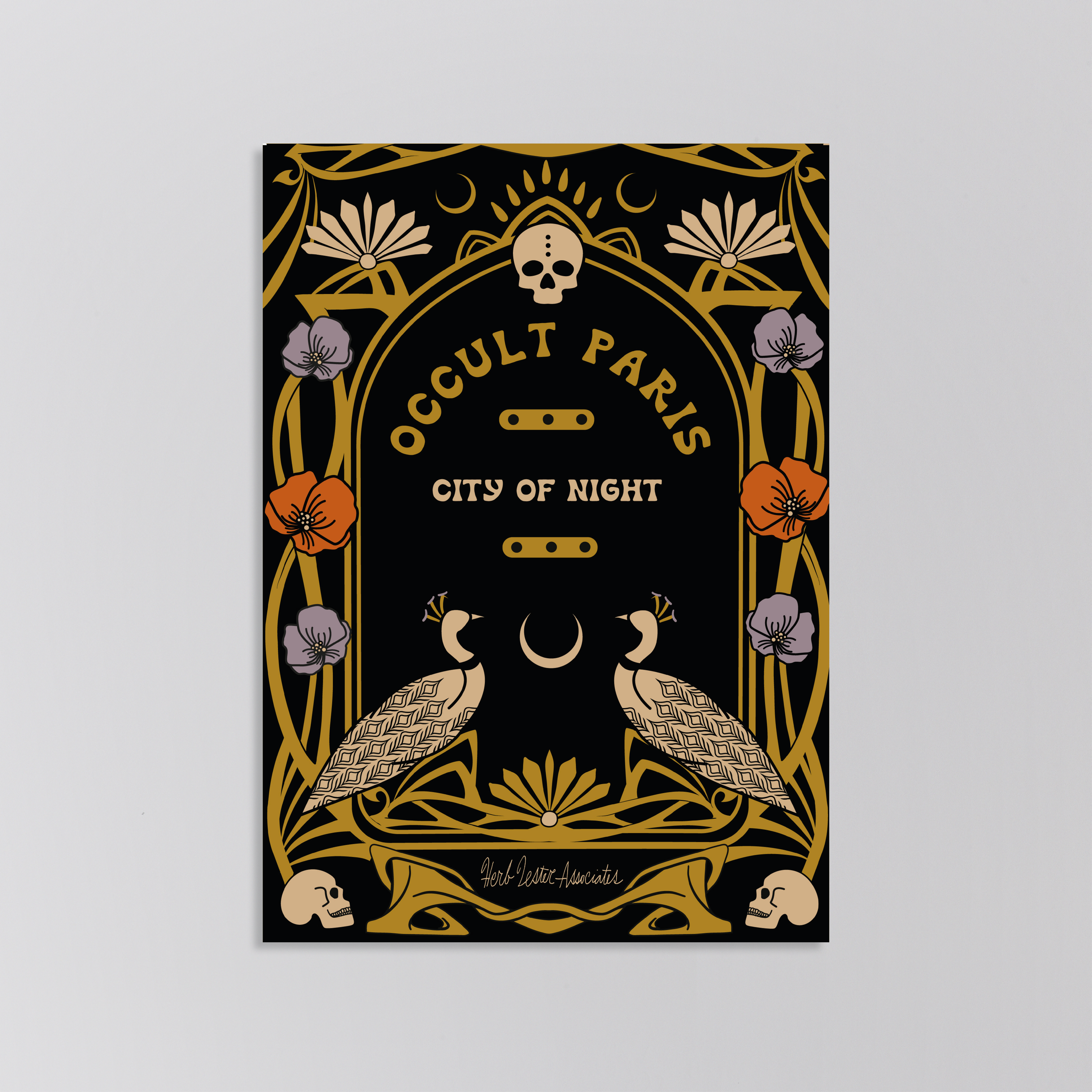 Herb Lester Associates - Occult Paris: City of Night - Art Map & Cultural Guide