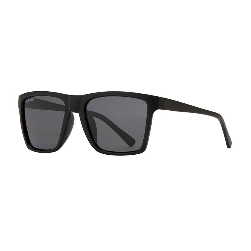 Blue Planet Eco-Eyewear - BP10401 - Atlas - Matte Onyx / Smoke Polarized Lens