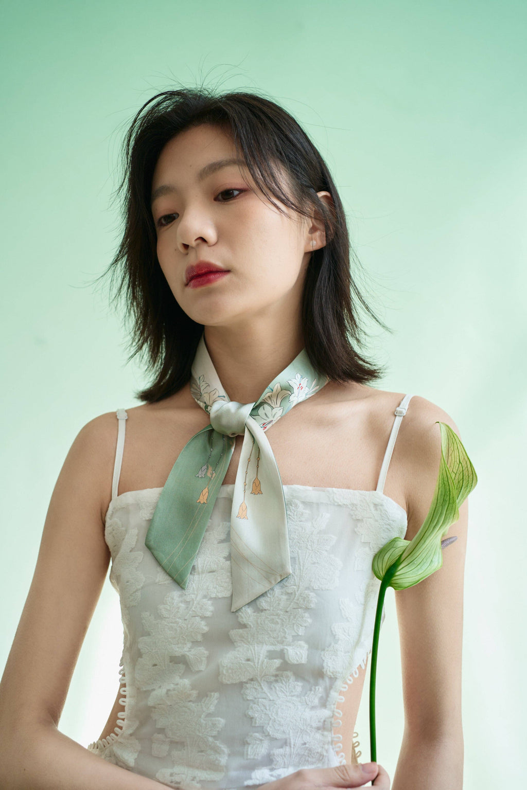 Lost Pattern NYC - "Lily" Silk Skinny Scarf